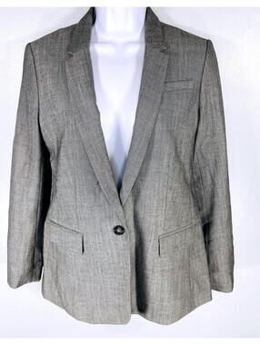 Banana Republic Grey Wool Blazer // Dark Academia Corporate Chic Minimalist 4P